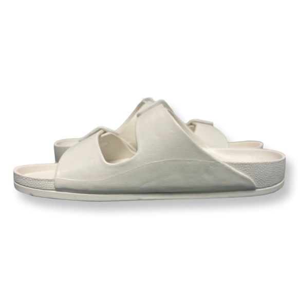 MIA Sandal Slides Buckle Straps Women’s 8 White - Picture 2 of 8